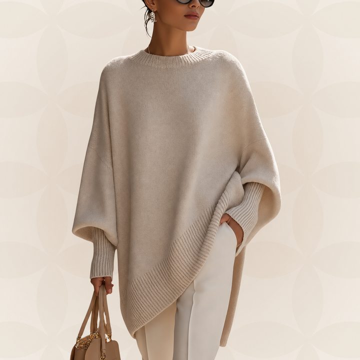 Vloeiende oversized dames trui met comfortabele pasvorm, ideaal voor casual chique outfits.