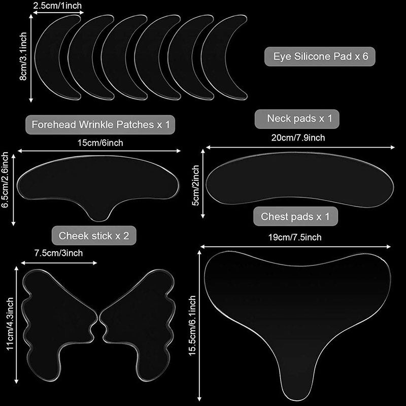 Huidverjongende siliconen patches voor dames, effectief tegen rimpels & fijne lijntjes.