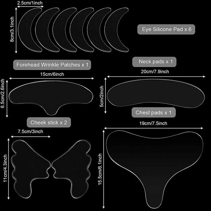 Huidverjongende siliconen patches voor dames, effectief tegen rimpels & fijne lijntjes.