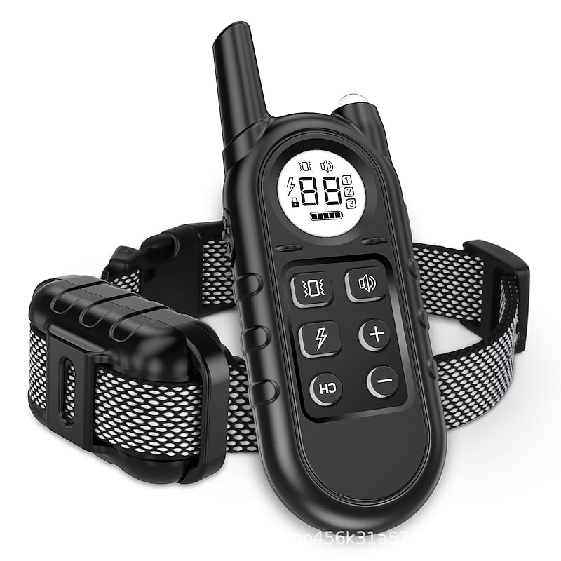 Honden trainingshalsband, lichtgewicht en waterdicht, met 400m bereik voor effectieve hondentraining en gehoorzaamheid.