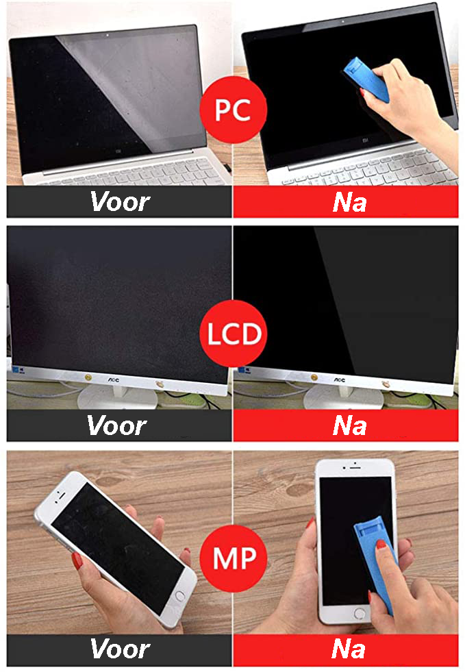 Deze compacte schermreiniger spray is een must-have voor een altijd schoon telefoonscherm.