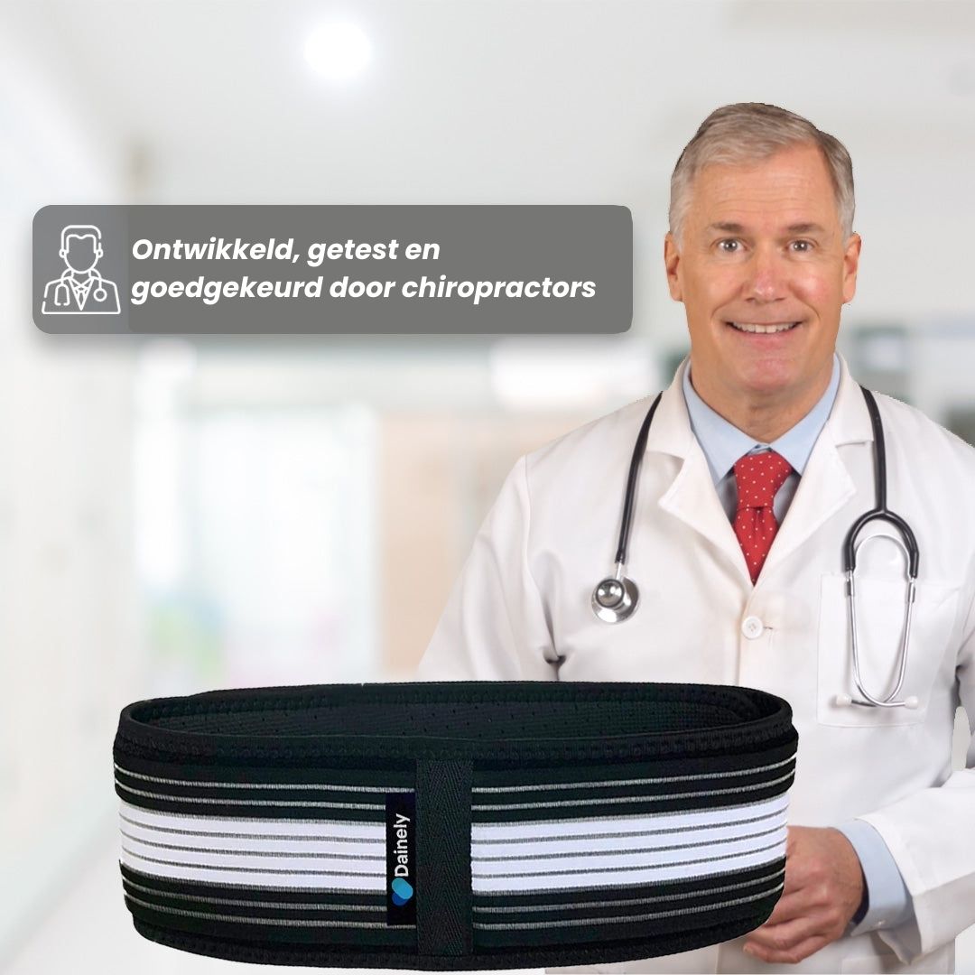 Ademende en verstelbare FlexAlign lenden- en bekkengordel; comfortabele ondersteuning voor onderrug en bekken.