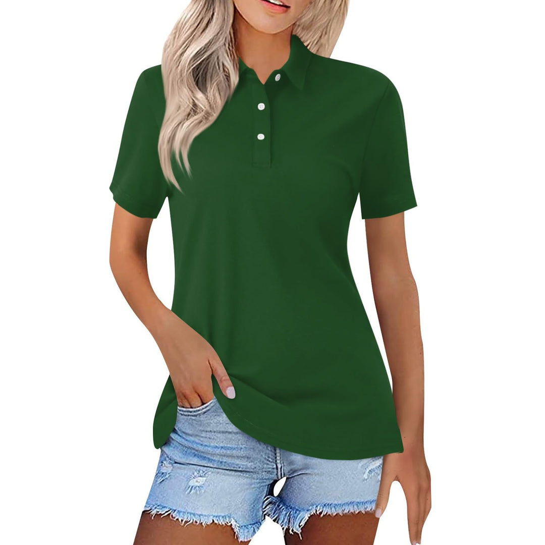 Tijdloos dames poloshirt, klassiek design en flatterende pasvorm; essentieel in damesgarderobe.