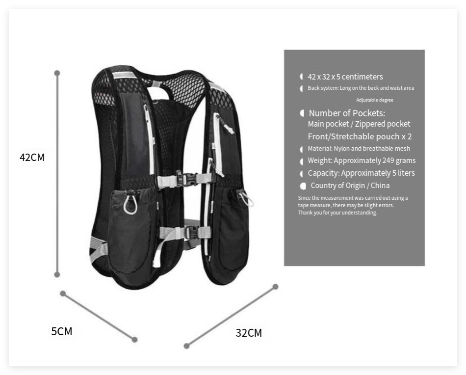 Sportvest voor unisex trailrunners, biedt hydratatie en opbergruimte tijdens hardlopen.