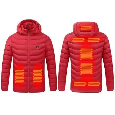 Modieuze heren verwarmingsjas met slimme thermostaat, perfect voor koude dagen.