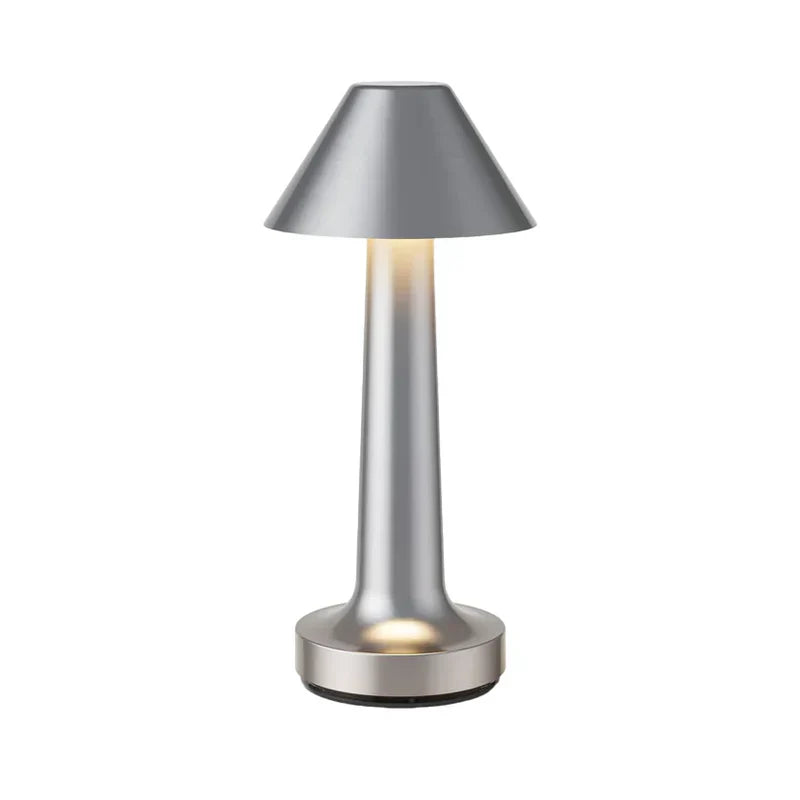 Strakke tafellamp met dimbaar LED licht, geschikt voor een minimalistisch of modern interieur.
