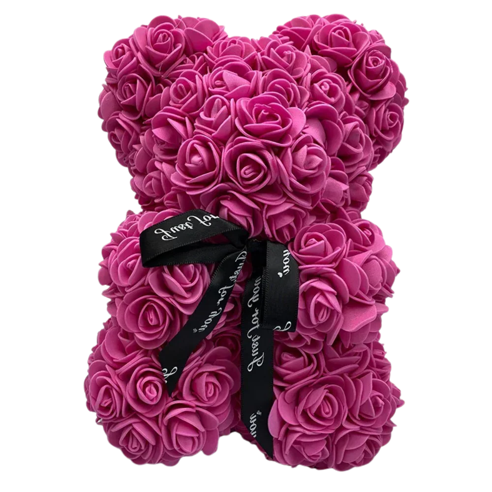 Unieke rozenbeer als duurzame decoratie en speciaal geschenk voor elke gelegenheid.