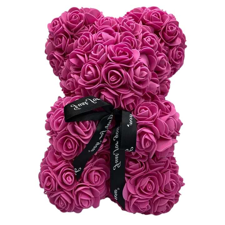 Unieke rozenbeer als duurzame decoratie en speciaal geschenk voor elke gelegenheid.