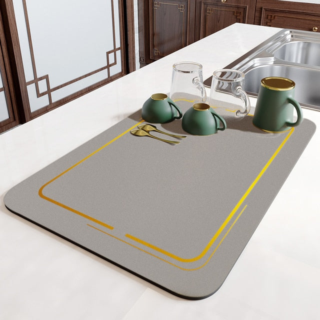 Keuken afdruipmat, ideaal voor dagelijks vaat drogen. Super absorberend en opvouwbaar.