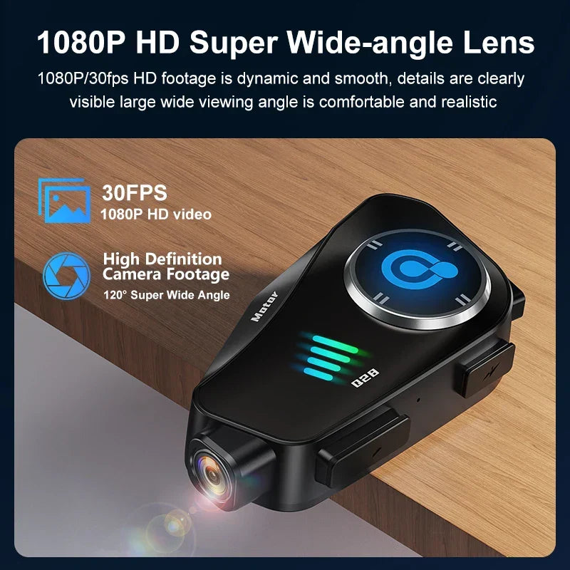 ApexRide Bluetooth helm camera; 1080P HD opname, wifi & intercom functie. Ideaal helmaccessoire.