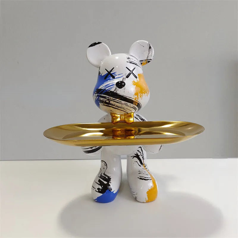 Functioneel design opbergbeeld: de Bruno tafelbeer, perfect voor kleine spullen op je tafel.