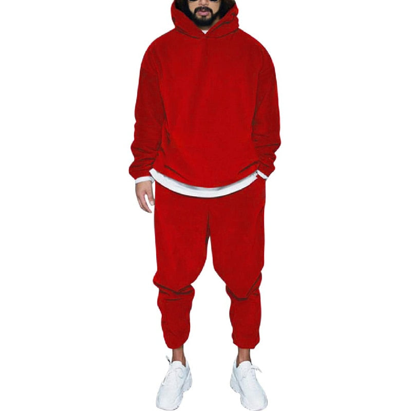 Blauwe heren jogger set, sportpak geschikt voor dagelijks gebruik en lichte activiteiten.