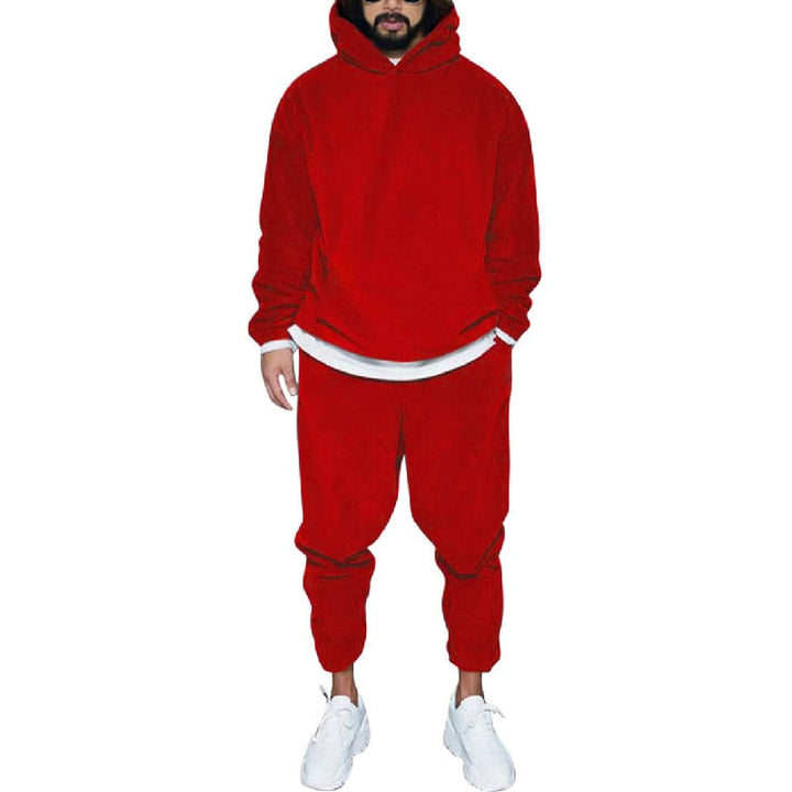Blauwe heren jogger set, sportpak geschikt voor dagelijks gebruik en lichte activiteiten.