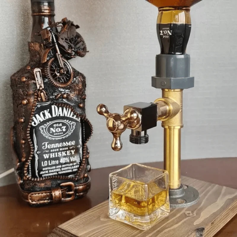 Stijlvolle houten wijndispenser, ideaal voor proeverijen, evenementen en elegante drank presentatie.