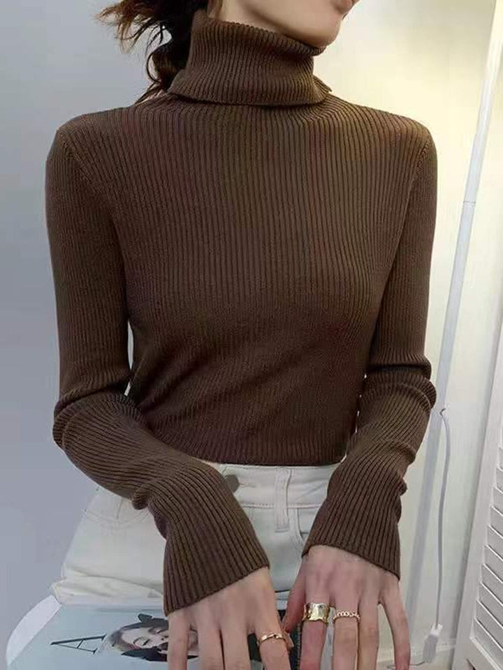 Dames Trui met Col, gebreid, warm en stijlvol voor de winter. Comfortabele coltrui.