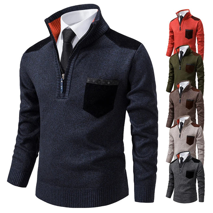 Nette zakelijke heren half zip trui, stijlvolle bovenkleding voor een professionele look.