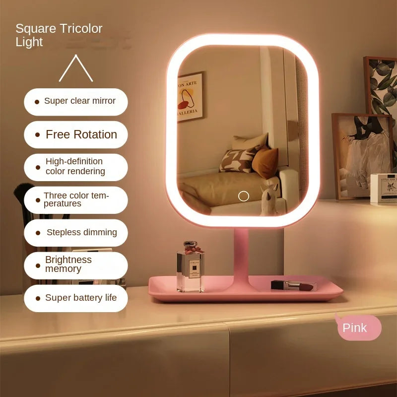 Elegante lichtspiegel als cadeau voor vrouw, met dimbare LED verlichting en touchbediening voor dagelijkse verzorging.