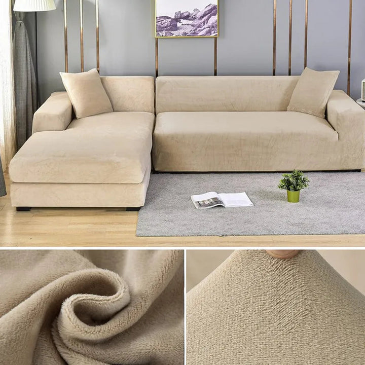 Vlekbestendige, kindvriendelijke bankhoes. De elastische sofa cover beschermt je meubel en is makkelijk te reinigen.