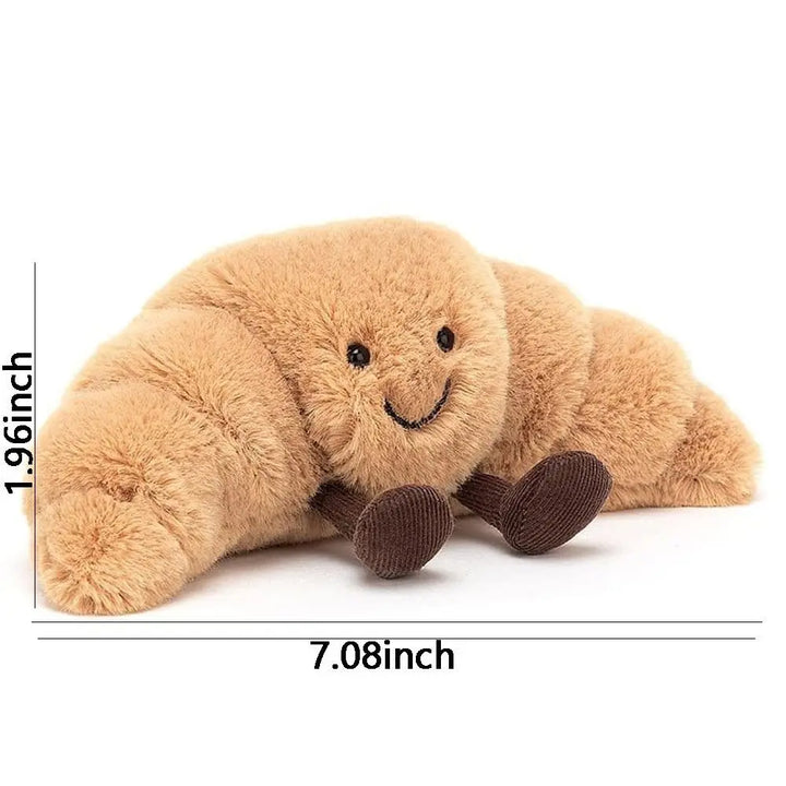 Groot pluche croissant speelgoed, zacht om te knuffelen en een leuke toevoeging aan elke kinderkamer.