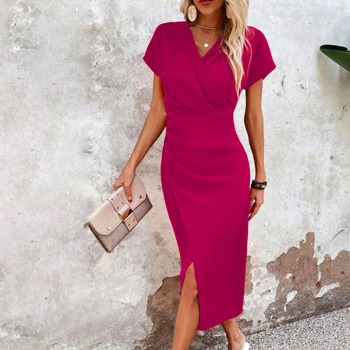 Moderne dames mini-jurk, casual stijl, met een flatterende V-hals.