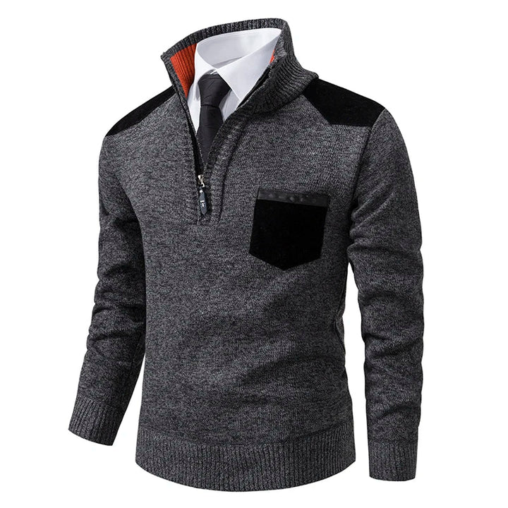 Praktische heren half zip trui, ideaal voor zowel casual als zakelijke gelegenheden, comfortabel.