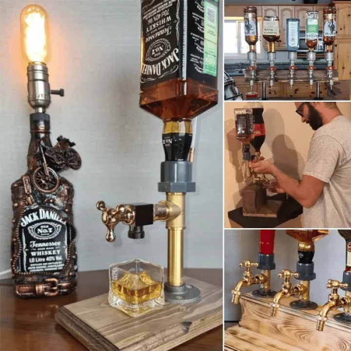 Luxe houten drankdispenser, perfect voor feestjes, bar accessoires en stijlvolle drank presentatie.