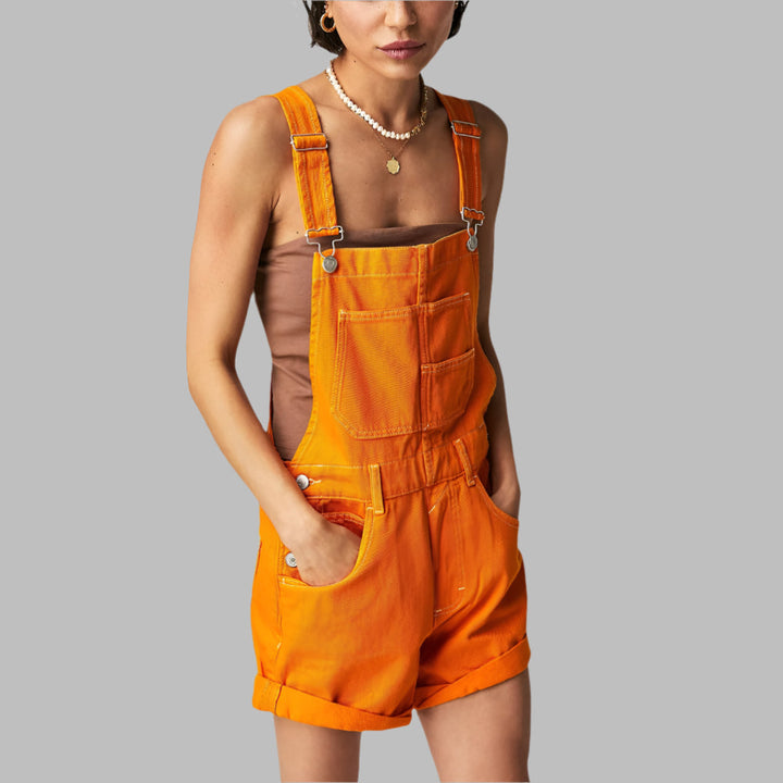 Casual mouwloze denim jumpsuit voor dames, modieus en veelzijdig voor lente- en zomergelegenheden.