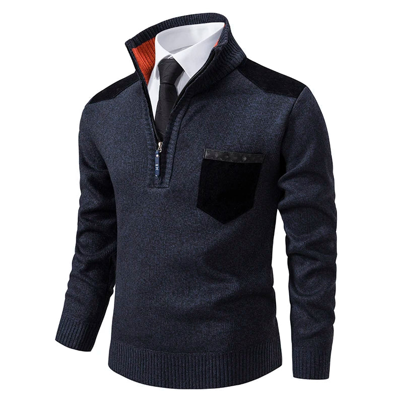 Essentiële herfst- en winterkleding: warme heren half zip trui voor optimaal comfort.