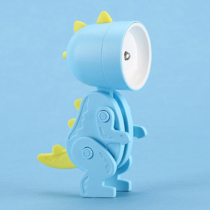 Groen dino nachtlampje met zacht, verstelbaar licht. Ideaal als verlichting en decoratie voor kinderkamers.