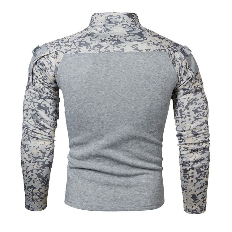 Heren camouflage trui Jonah. Modieuze legerprint, comfortabele lange mouwen, ideaal voor sport en vrije tijd.