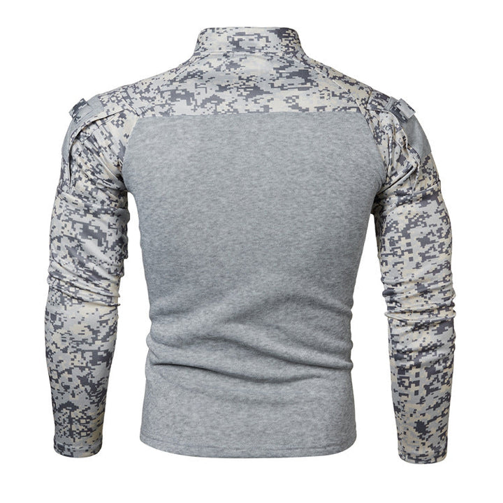 Heren camouflage trui Jonah. Modieuze legerprint, comfortabele lange mouwen, ideaal voor sport en vrije tijd.