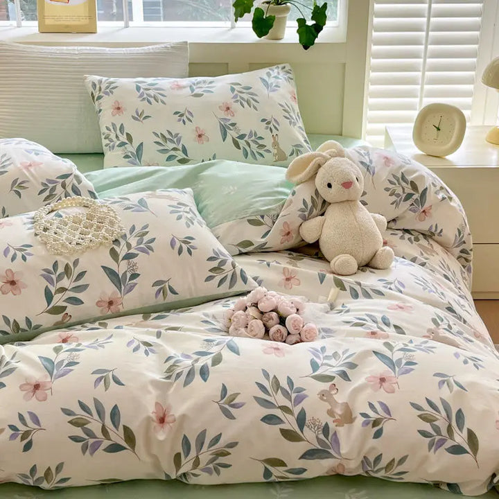 Comfortabel polyester katoen beddengoed met bloemenprint voor een dromerige en zachte slaapervaring.
