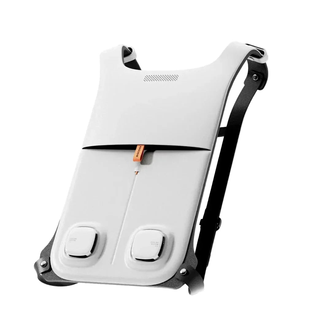 Unisex koelvest met ingebouwde ventilatoren, ideaal voor zomercomfort en bescherming tegen hittegolven.
