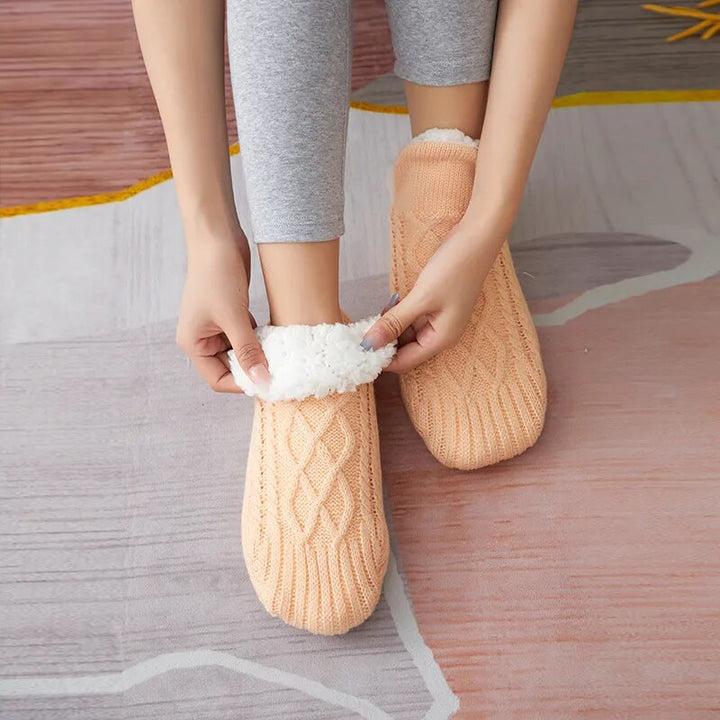 Verdikte kasjmier pantoffels: warme unisex huissokken voor binnen. Ideale comfort sokken tegen koude voeten.