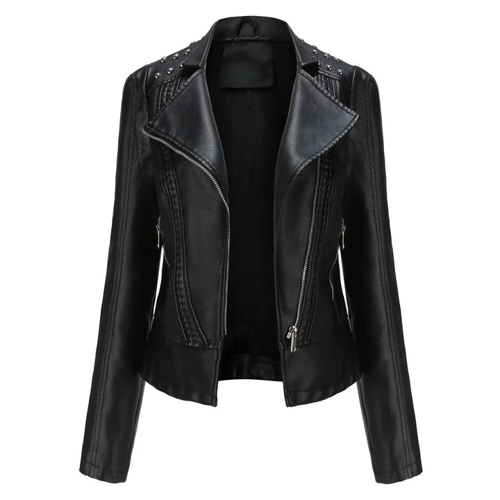 Dames Carmie jas met stoere studs, perfect voor een stijlvolle outfit in elk seizoen.