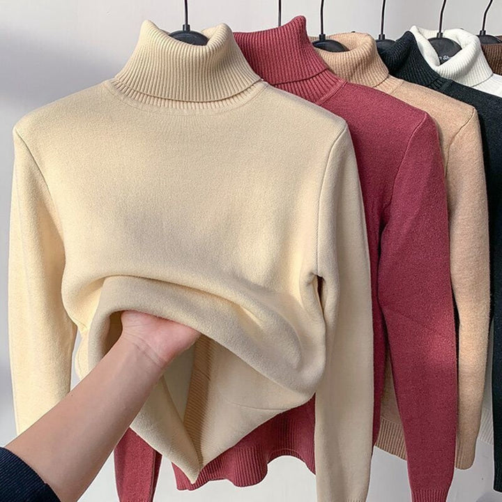 Veelzijdige dames wintertrui, gevoerd en comfortabel, ideaal voor elke gelegenheid.