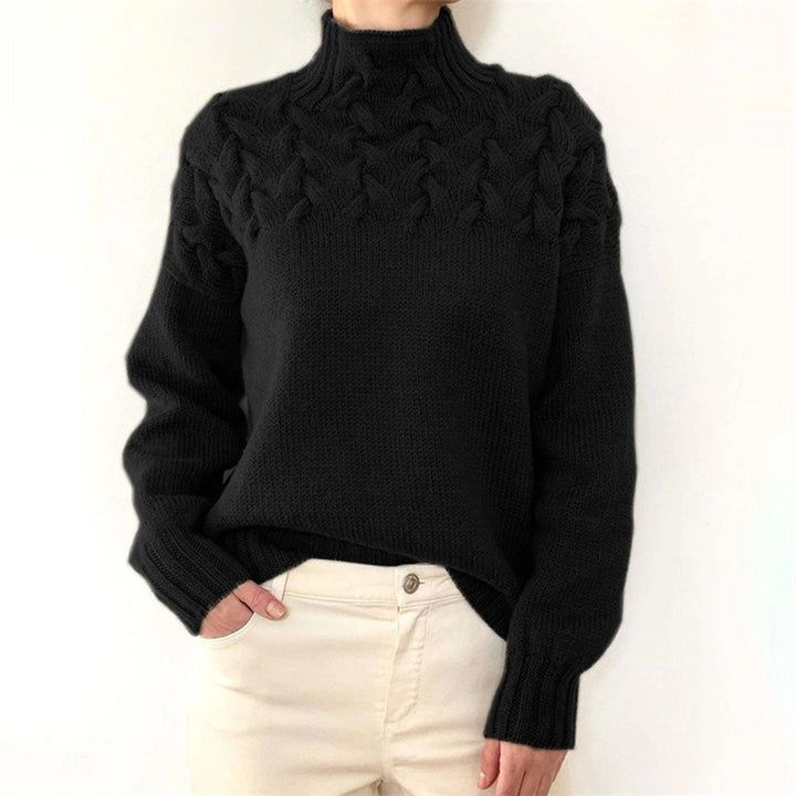 Zachte coltrui voor dames, gebreid en comfortabel. Ideaal voor herfst/winter, een veelzijdig kledingstuk.