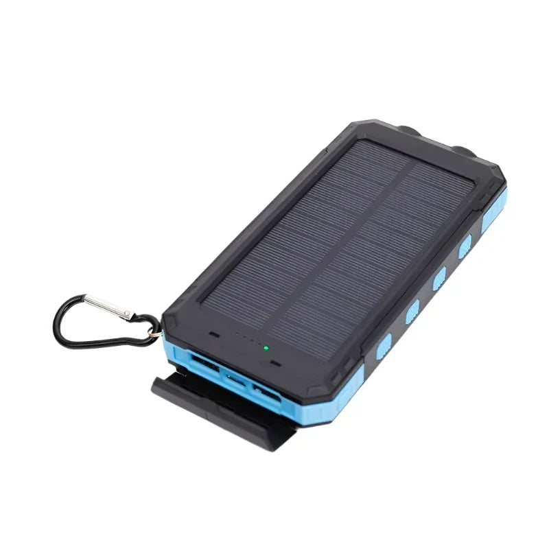 Draagbare zonne-energie oplader, ideaal voor reizen, kamperen en outdoor activiteiten.
