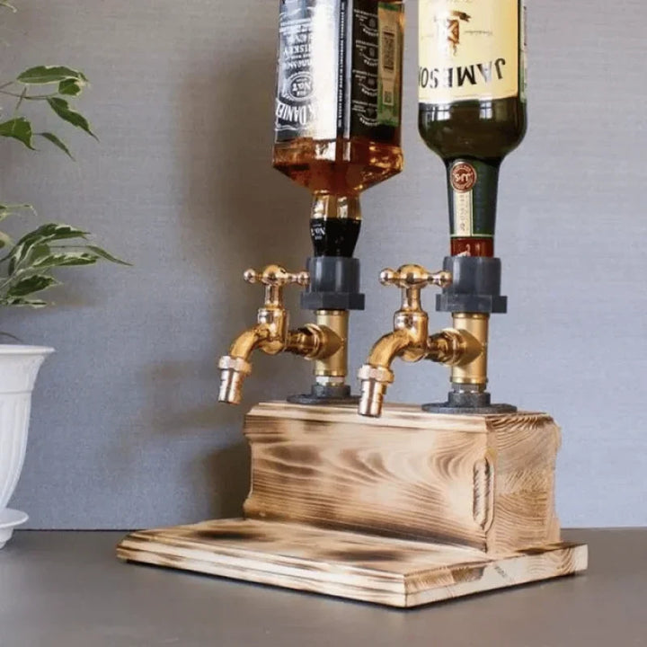 Elegant houten cadeau: luxe drankdispenser voor elke gelegenheid en een unieke drank presentatie.
