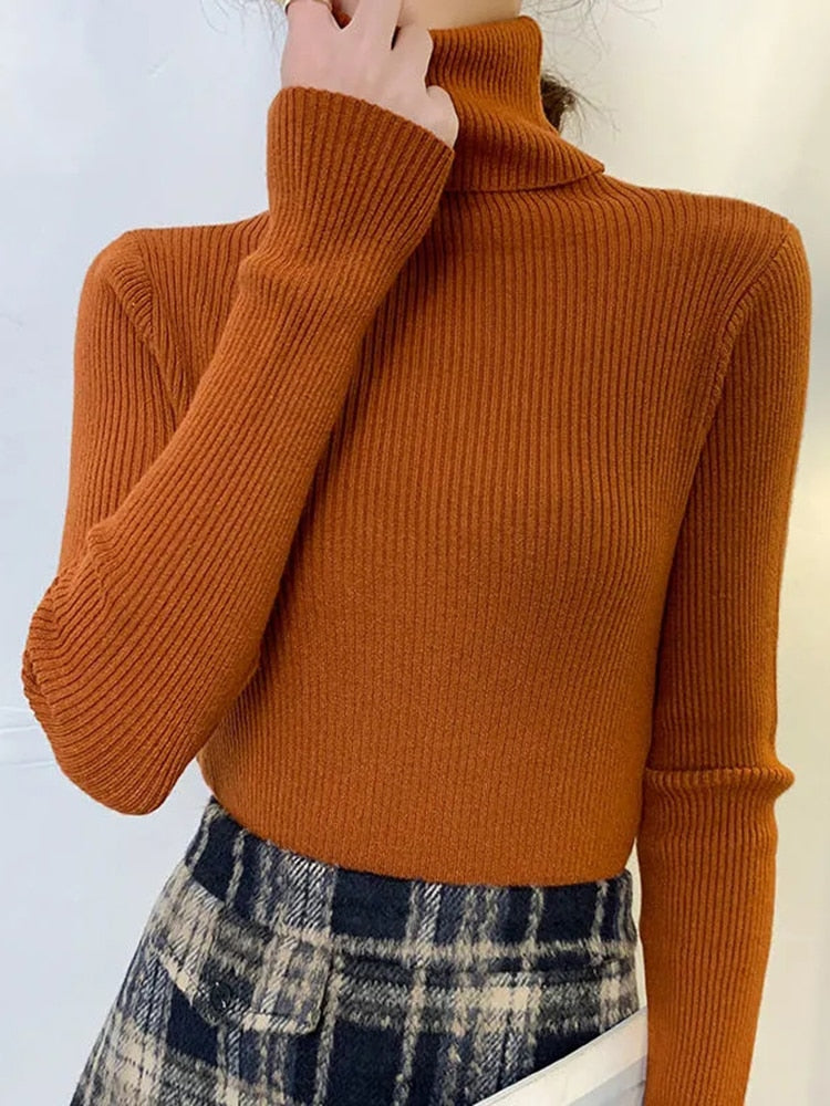 Dames coltrui voor winterse outfits. Modieuze gebreide trui die warmte en stijl combineert.