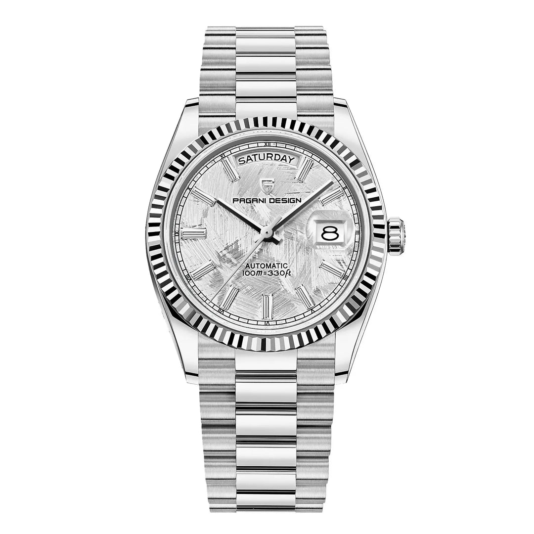 Dominus automatisch herenhorloge op pols, toont de perfecte balans tussen luxe, comfort en stijl.