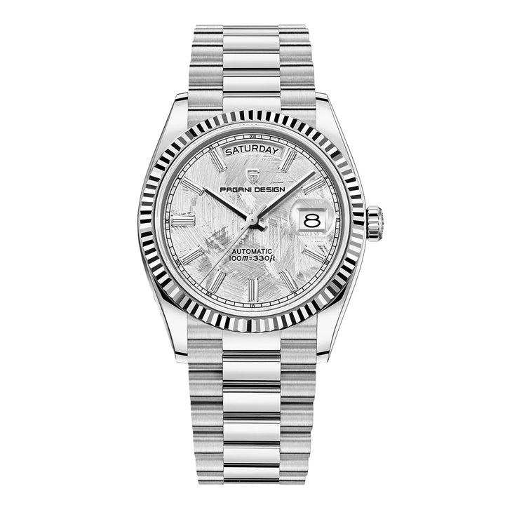 Dominus automatisch herenhorloge op pols, toont de perfecte balans tussen luxe, comfort en stijl.