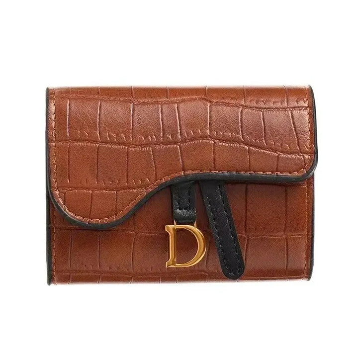 Stijlvolle PU-leren dames portemonnee in compact formaat. Perfecte luxe kaarthouder accessoire.