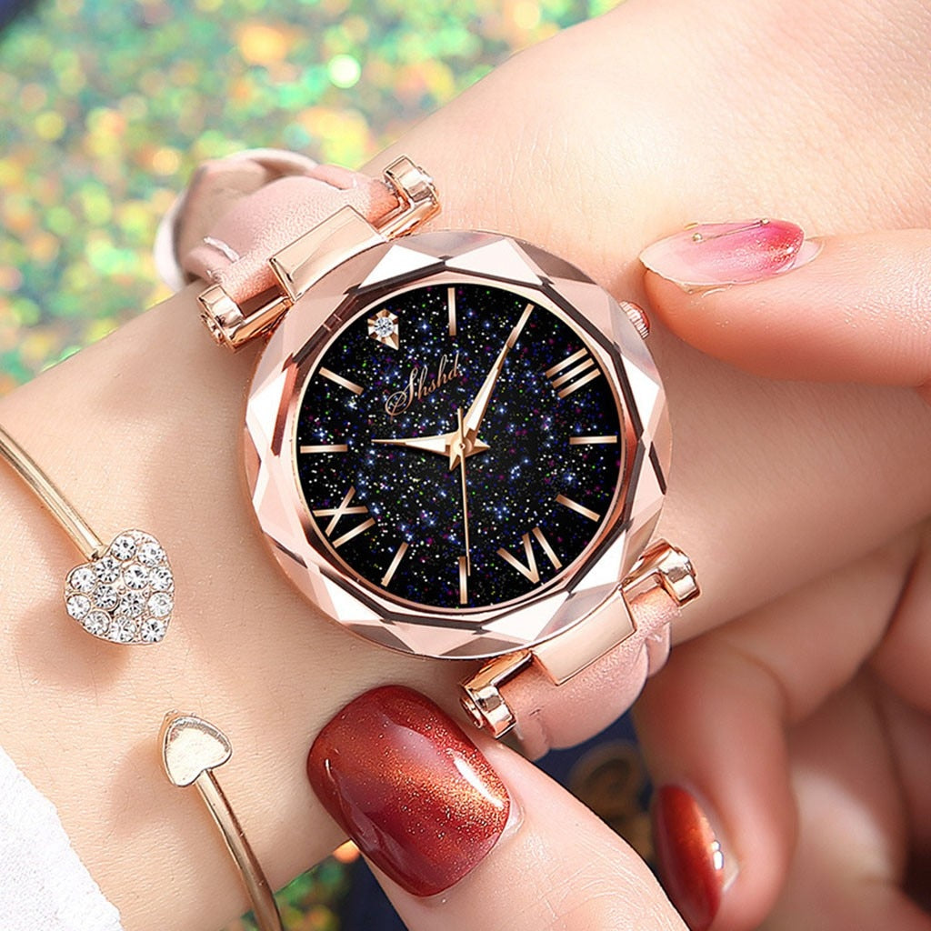 Elegant CuteWatch™ dameshorloge met modieuze wijzerplaat, perfect cadeau voor de stijlvolle vrouw.