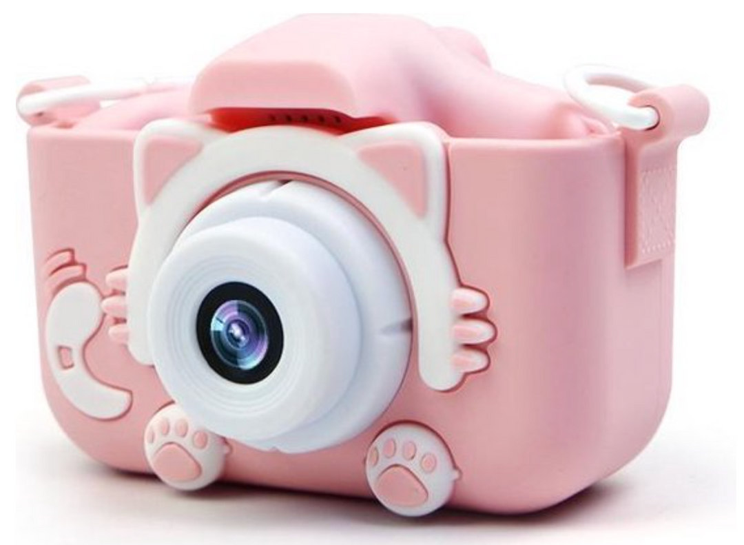 Blauwe HD digitale kindercamera met beschermhoes, stimuleert fotografie en plezier voor jongens.