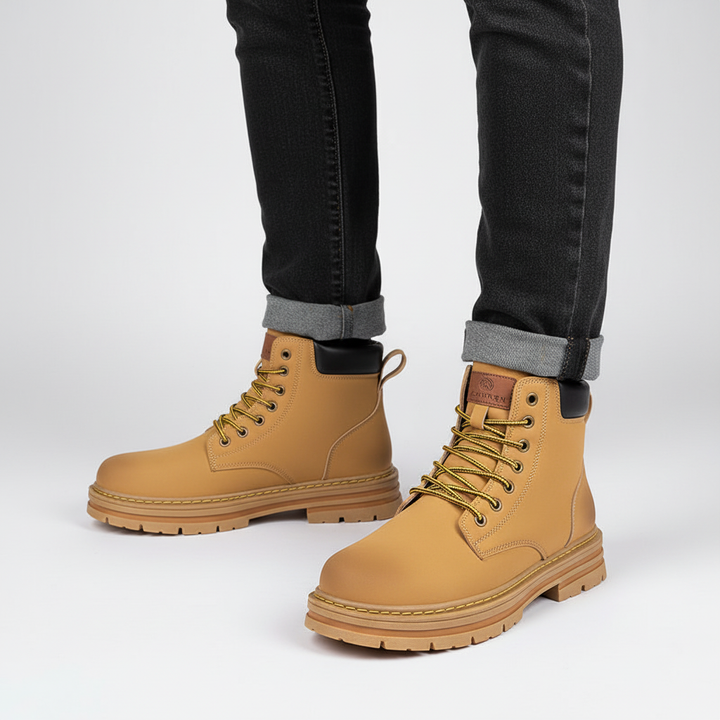 Comfortabele heren veterschoenen voor herfst en winter. Stijlvolle Britse laarzen met antislip zool.