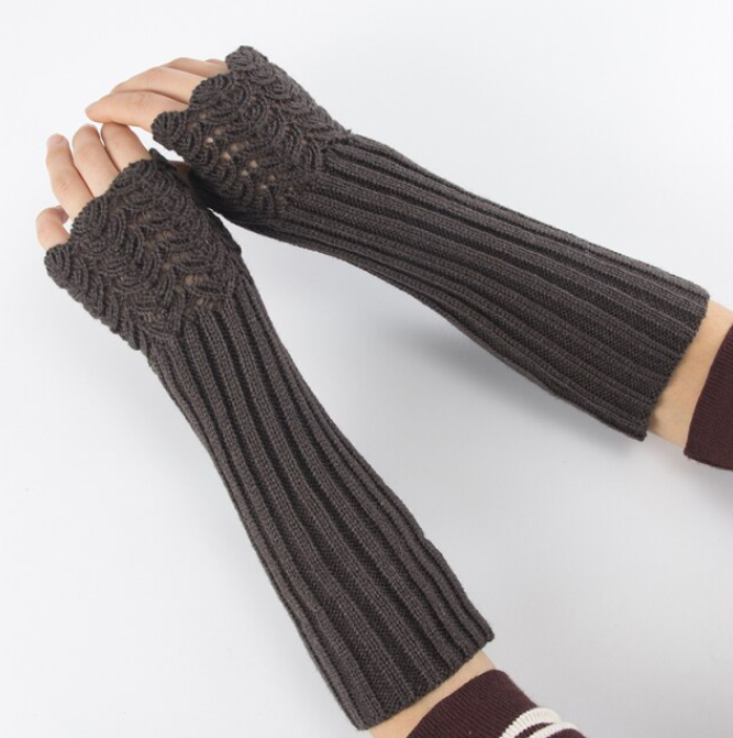 Vingerloze armwarmers van zacht acryl-katoen mix, ideaal voor fietsen en outdoor sporten.