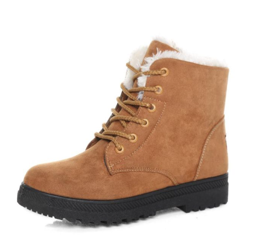 Zachte warme voering van imitatiebont in deze waterdichte dames winterlaarzen voor extra comfort.