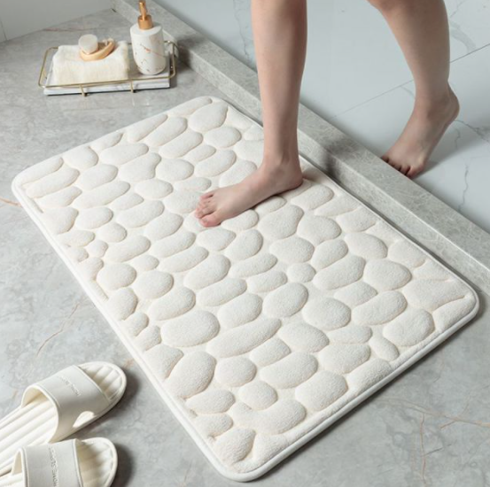 Zachte antislip badmat voor extra veiligheid en comfort in douche of badkamer, waterabsorberend.