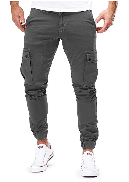 Robuuste Hayes cargobroek, perfect voor buitenkleding en actieve heren; duurzaam en comfortabel.